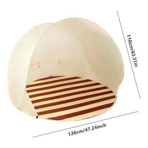 Pop-Up Beach Tent for 3-4 Person - Automatic Sun Shade Shelter Tent, Pop-Up Upf 50+ Uv Protection Sun Shelter Canopy with Mosquitonet, Portable Lightweight Uv Protection Beachtent (White) — view 2