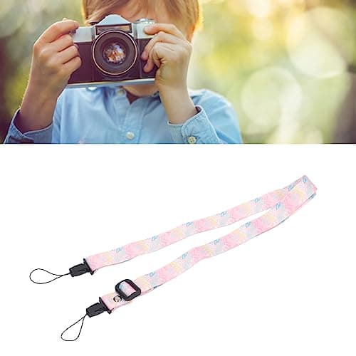 Camera Strap, 1.2m Camera Strap Belt, Printed Pattern Multifunctional Shoulder Neck Strap for POLAROID Mini 12 11 8 9 Camera (Pink Graffiti) — view 4
