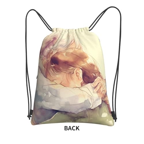 Vortithora Outdoor Love-Grandma Casual Drawstring Backpack With Zipper Pocket, Drawstring Sports Bag For Gym And Daily Use — view 2