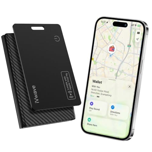 1pcs Rechargeable Wallet Tracker Work with Apple Find My(iOS Only)