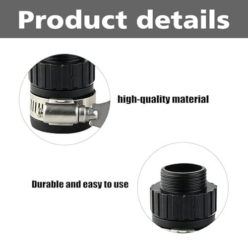 2 Pcs Hose Tap Connector,Kitchen Taps Hose Connector,Tap Connectors for Hoses Pipe,Hoses Fittings,Mixer Garden Taps,Adjustable Stainless Steel Collar,Fitting Set Faucet Adapter for Indoor and Outdoor — view 3