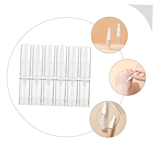 LRXIYODE 6pcs 10ml Compact Lotion Pump Bottles Reusable Travel Size Cosmetic Containers for Foundation Essence Moisturiser — view 3