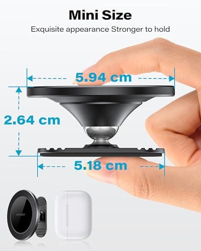 APPS2Car for MagSafe Car Mount, 17 N56 Magnets, 360° Adjustable Magnetic Phone Holder for Car, Bedside, Kitchen and Desk, Compatible with iPhone, Samsung and Other Smartphones — view 6