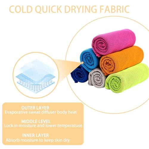 SGYKJ 10 Pcs Cooling Towels for Neck, Cool Towels for Neck, Sports Towel — view 3