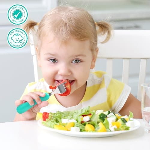 Lehoo Castle Stainless Steel Toddler Cutlery Set, 6-Piece Mermaid Design — view 6