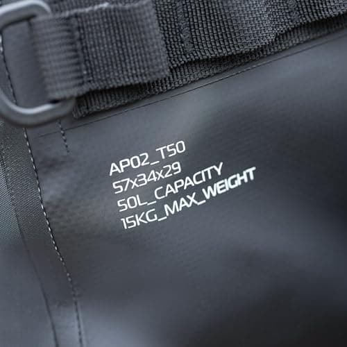 Oxford Aqua Pro T-50 Roll Bag | Motorcycle Roll-top Tail Pack Motorbike Luggage, Black — view 6