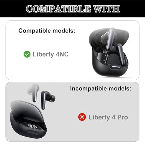 Aiivioll 6 Pairs Liberty 4 NC Ear Tips Compatible with Soundcore Liberty 4NC Replacement S/M/L 3 Size Soft Rubber Silicone Flexible Eartips Earplug Gel Skin Cover Fit in Case Accessories - Black — view 2