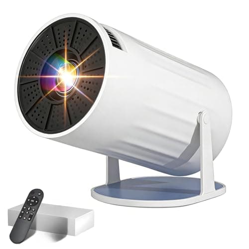 Mini Projector with WiFi 6 and Bluetooth 5.2,Portable Projector 4K for Bedroom Support Auto Keystone, 180° Rotatable Outdoor Compatible with TV Stick/Windows/iOS/Android/HDMI/USB