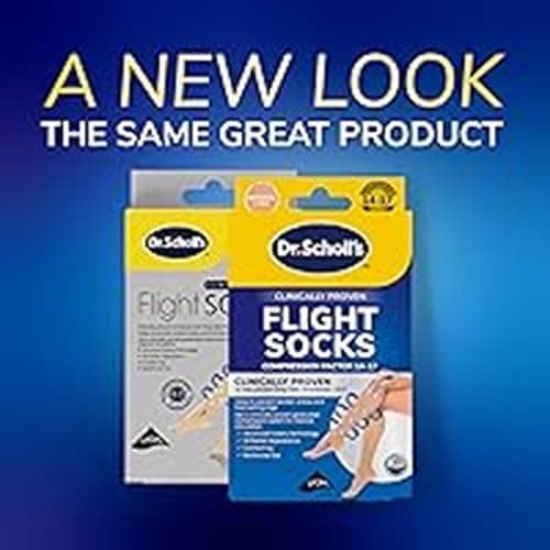 Dr. Scholl's Flight Socks - Clinically Proven Compression Socks for Flight Travel - Help Prevent Swollen Ankles and Deep Vein Thrombosis (DVT) - Sheer - Size 6-8, 1 Pair — view 2