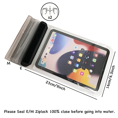 EMSEEK Waterproof Ebook Reader Case Holder Tablet Cover Bag eReader Dry Pouch for Amazon Kindle Paperwhite Oasis Fire 7 Nook Kobo iPad mini Samsung Tab Google Nexus Up to 8.5”(Blue) — view 3
