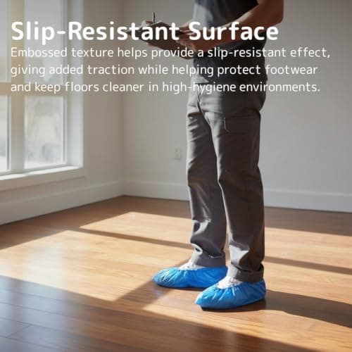 ABENA Shoe Cover | Extra Large Measuring 41x15cm | Blue Non-Sterile Single Use Shoe Covers Disposable | Durable Disposable Shoe Covers | Anti-Slip Boot Cover and Shoe Protector — view 2