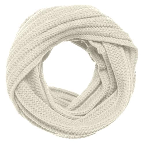 SGQTZDZQ Infinity Scarf Thermal Knitted Scarf, Neck Warmer Loop Scarf for Women, Winter Burgundy Scarf Women Scarf Gifts for Women (White) — view 4