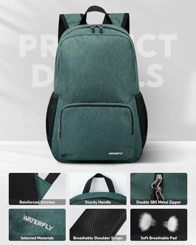 Waterfly 20L Foldable Backpack Daypack: Packable Travel Backpack — view 3