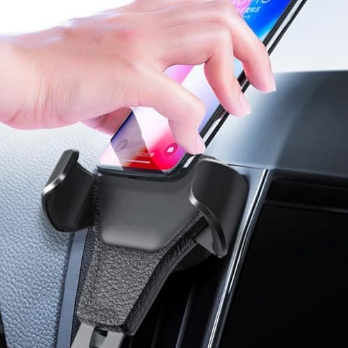 TUOWEIFC Car Phone Holder for Fiat 500 500c 500e 500L 500X, Car Phone Holder Phone Holder for Cars Vent Stable Hook Clip Air Vent One Button Release,White — view 5