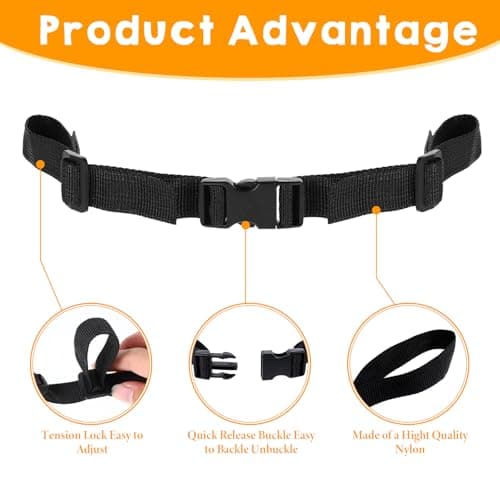 BOHUIZ 2 Pack Adjustable Backpack Chest Strap for Backpacks Non-Slip — view 2