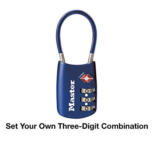 Master Lock Blue Set Your Own Combination TSA Approved Luggage Lock, Travel Zipper Padlock is Perfect for Suitcases, Bags, or Backpacks, 2 pk, 4688BLUEC2 — view 3