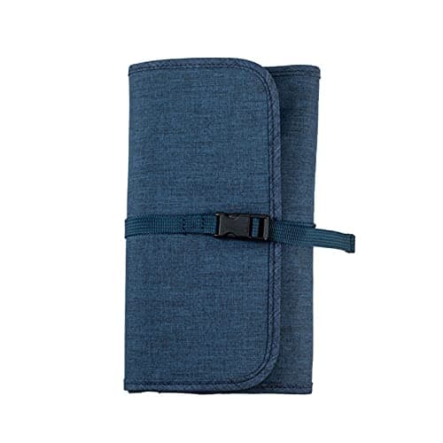 Folded Travel Organizer Electronics Bag,Reel bag,Electronics Accessories Carry Pouch,Travel Gadget Storage bag for Cable,SD Cards,Charger,USB-Teal — view 4