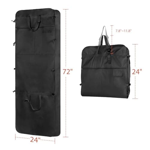Univivi Wedding Dress Bag, 72 Inch Dress Bags Covers, Black — view 2