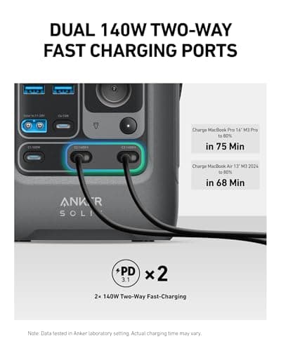 Anker SOLIX C300 DC, 288Wh 300W DC Power Bank, Portable Power Station — view 5