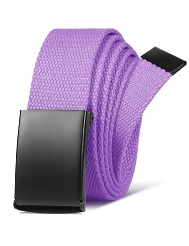 LXMY Belts for Men,Work Belts for Men,Mens and Womens Adjustable Canvas Fabric Nylon Golf Belt Fits Anywhere (Purple)