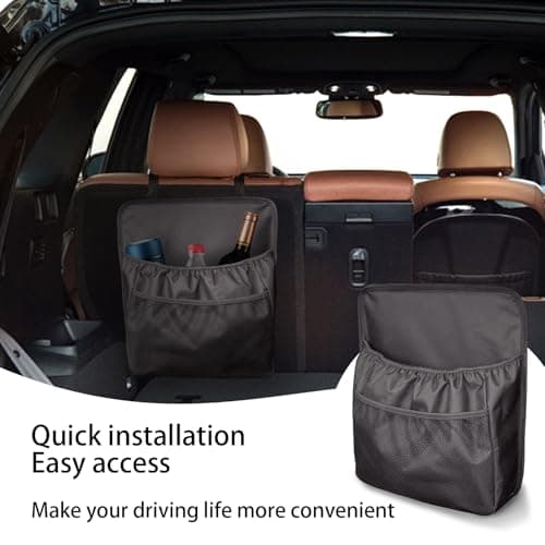Car Seat Back Organizer | Tissue Box Back Seat Car Organizer Attachment,Car Storage Organizers Waterproof Travel Tidy Pouch Pocket, Holds Phones, Sunglasses, Phones — view 3