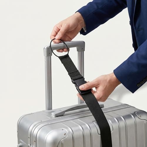 OYUUJII 4 Pcs Luggage Straps,Black and Colorful Luggage Connector Straps — view 5