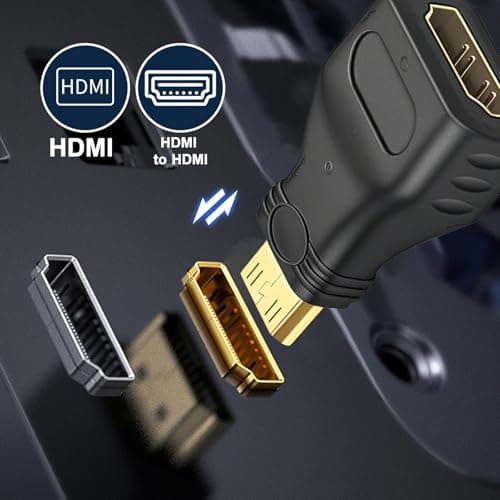 XIELBIS 2 Pack Mini HDMI to HDMI Adapter, HDMI Male to Female Converter — view 6