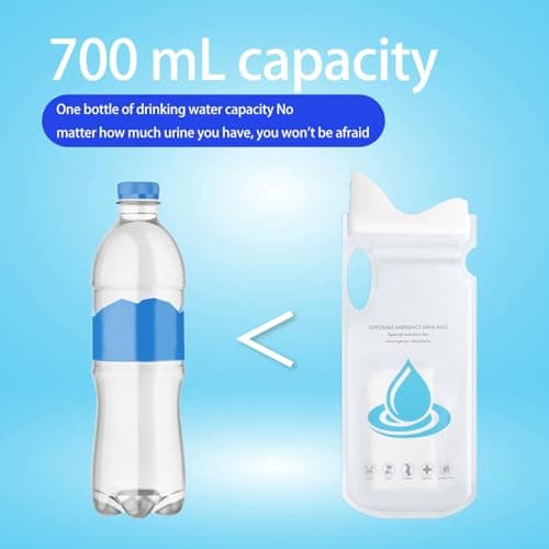 YUNYU 8-Pack 700ml Disposable Urine Bags with Handle & Gel - Portable Emergency Urinal for Travel, Car, Camping, Traffic Jam - Suitable for Men, Women, Kids, Pregnant & Patients — view 5