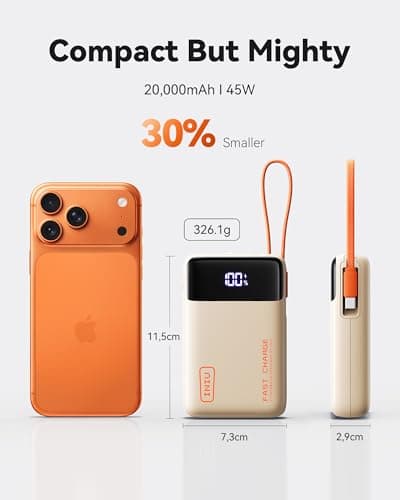 INIU 45W Fast Charging Power Bank, 20000mAh Small Travel Portable Charger — view 3