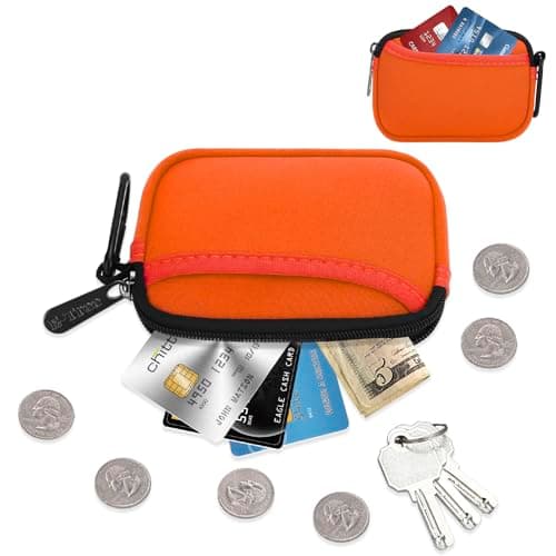 JINSI Mini Pouch Case Small Accessories Storage Organizer Tech Bag (Orange) — view 3