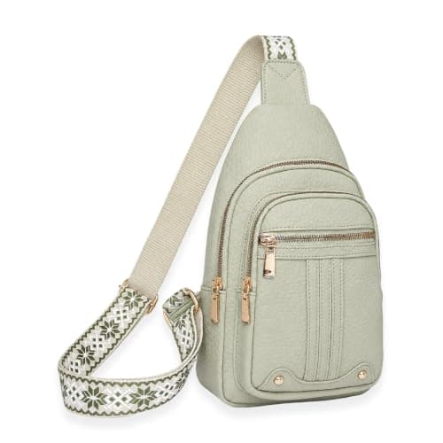 ModaZeal Women Sling Bag Crossbody PU Leather Anti-Theft Chest Bag Daypack