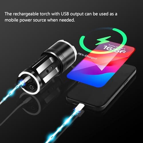 Jayxinli Torches LED Super Bright 1000000 Lumen Rechargeable 10800 mAh — view 5