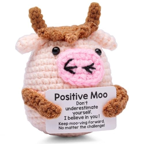 Positive Moo Good Luck Gifts Exam Results Gifts Positive Crochet Animals