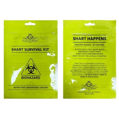 Shart Survival Kit Wipes Emergency Pants Gift for Him Her Dad Retirement Adult Boyfriend Stocking Filler Christmas Birthday Novelty Present Prank Rude Funny Idea Friend Fathers Day Old Age — view 2