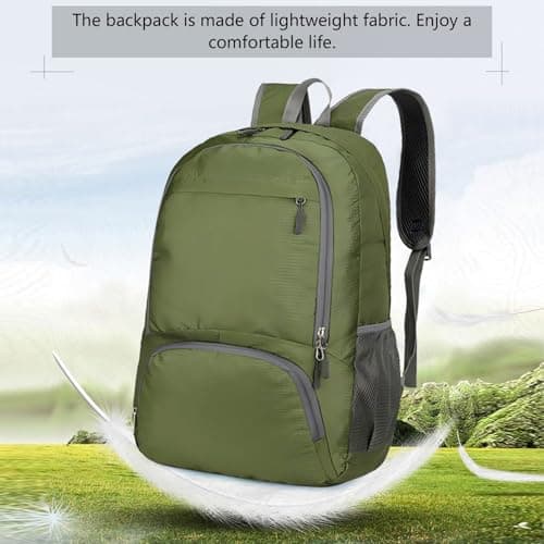 Mayoii Foldable Lightweight Backpack for Mens & Women – 35L Waterproof Rucksack for Mens & Women, Rucking Daypack for Outdoor Sports Hiking Travel Camping (Green) — view 2