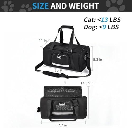 Wakytu Airline Approved Expandable Soft Pet Carrier for Cats Small Dogs — view 2