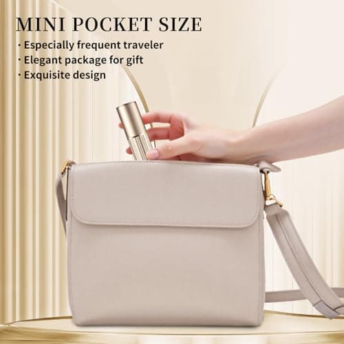 szyanlai Portable Perfume Atomiser Refillable - 5ml Empty Travel Perfume Bottle, Nano Mist, Leaking Proof, Bottom Pump without Funnel, Luxurious Mini women and men (M5-Gold) — view 5