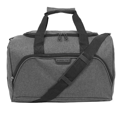Small Travel Holdalls - Ryanair Cabin Approved Hand Luggage Size Bags, Polyester Duffle 40x25x20cm, 20 Litre Onboard Carry-On - Grey — view 3