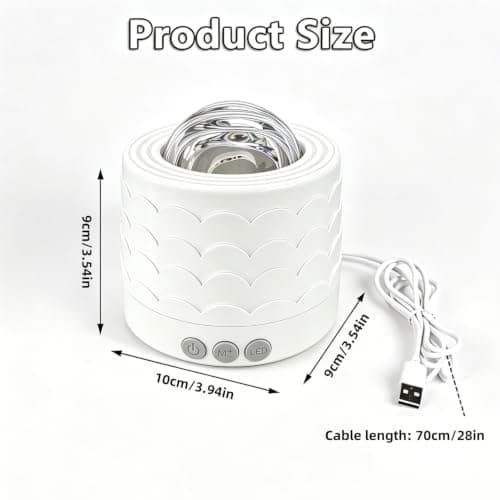 FoxGift Ocean Wave Projector Sensory Light, Quiet Rotating Kids Night Light — view 5