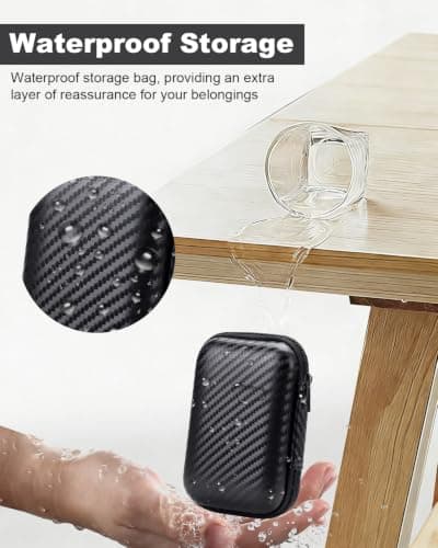 Powfix Hard EVA Case for INIU 20000mAh 22.5W Power Bank, Storage Bag Black — view 3