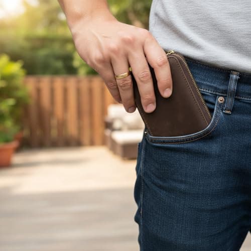 Acidea Genuine Leather Watch Travel Bag Case, Portable Storage Watch Case, Watch Genuine Pouch for Men Women, Accessories Display Case for Wrist Watches, Watches Storage Organizer Accessories — view 2