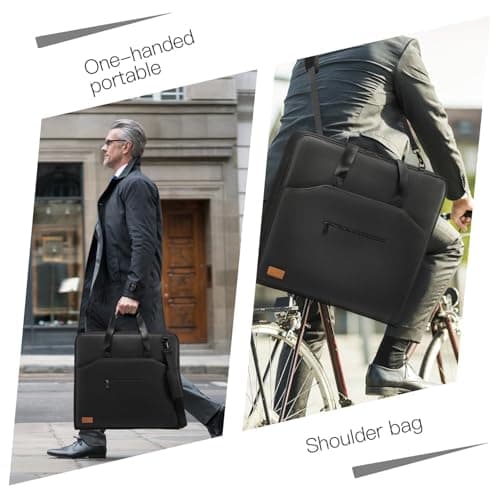 Garment Bags for Travel,Moulyan Carry on Garment Bags for Hanging Clothes Travel,Waterproof Suit Bag with Straps for Men Women Black — view 6