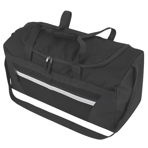 24 Pack Reflective Duffle Bags Bulk for Homeless Adults, Gym, Foster Kids Bulk Duffel Bags Wholesale (Black Pack) — view 4