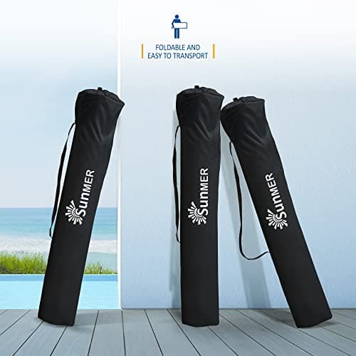 SUNMER Folding Camping Chairs - Set of 2, Extra-Wide Lightweight Outdoor Chairs with Armrests, Cup Holder and a Side Pocket - 120kg Capacity per Chair - Professional Travel & Garden Seating - Black — view 5