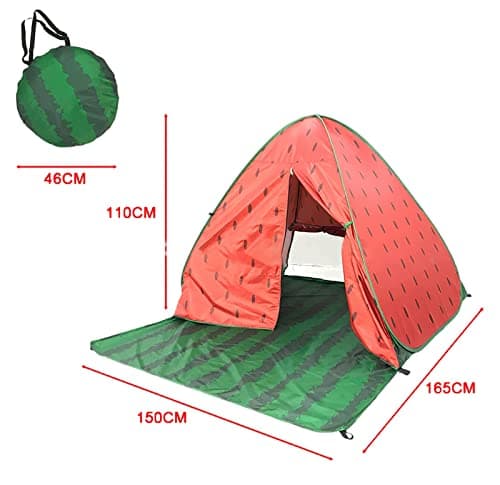 YBK Tech Automatic Pop Up Beach Tent UV Protection Instant Portable Quick Cabana Sun Shelter for 2-3 Persons- Fruit Design (Watermelon) — view 2