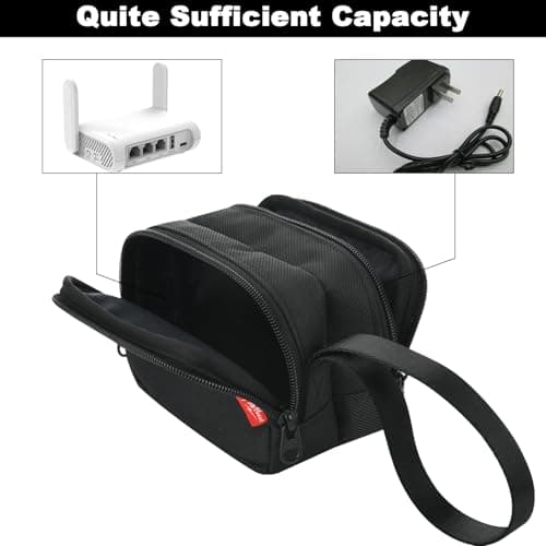 Travel Router Case for GL.iNet GL-MT3000/ GL-AXT1800/ GL-SFT1200/ GL-A1300/ TP-Link AX1500 Travel Routers, Portable WiFi Storage Holder,Waterproof Anti-Scratch Carrying Bag with Pocket For Accessories — view 4