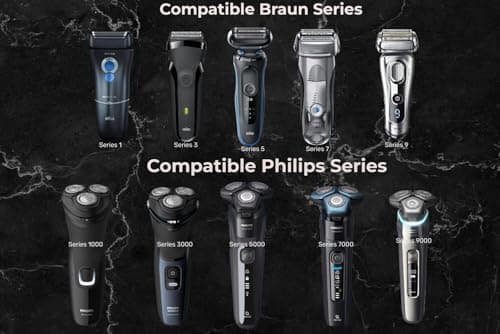 BCEPDCHR Hard Travel Case for Braun Series 1/Series3/Series 5/Series 7/Series 9 Philips Series S1000/S3000/S5000/S7000/S9000 Razor Shaver,JISULIFE Handheld Fan Pro1S/ F8X/F8/FA55 (Black Zipper Strip) — view 6
