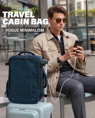 VANKEV 40x30x20 Ryanair Cabin Bag Underseat Travel Backpack Hand Luggage — view 2