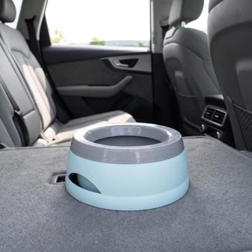 Blue Portable Dog Water Bowl Anti Spill for Car — view 3