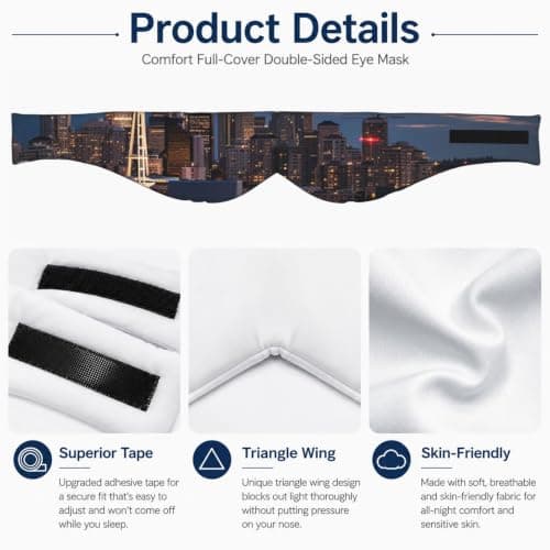 Sleep Mask Eye Mask Zero Pressure Blocking Light Sleeping Mask Eye Covers — view 4